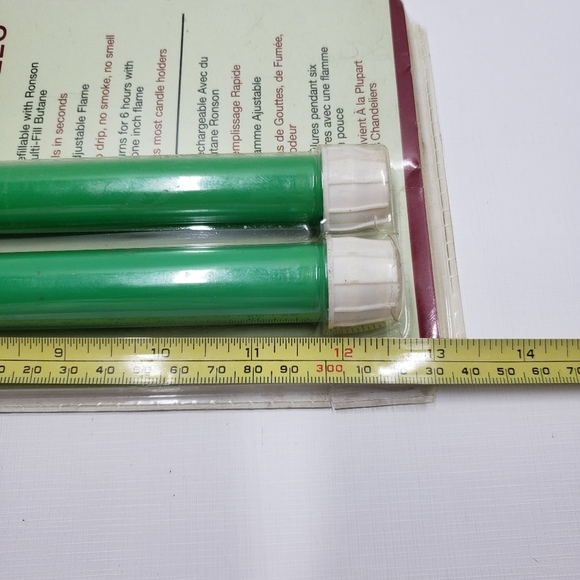 Ronson Stardust Butane Candles Refillable Green Holiday Christmas - Picture 7 of 14